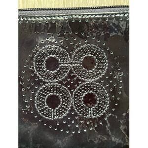 Coach Op Art 2010 Patent Leather Wristlet Black 4"HX6"W